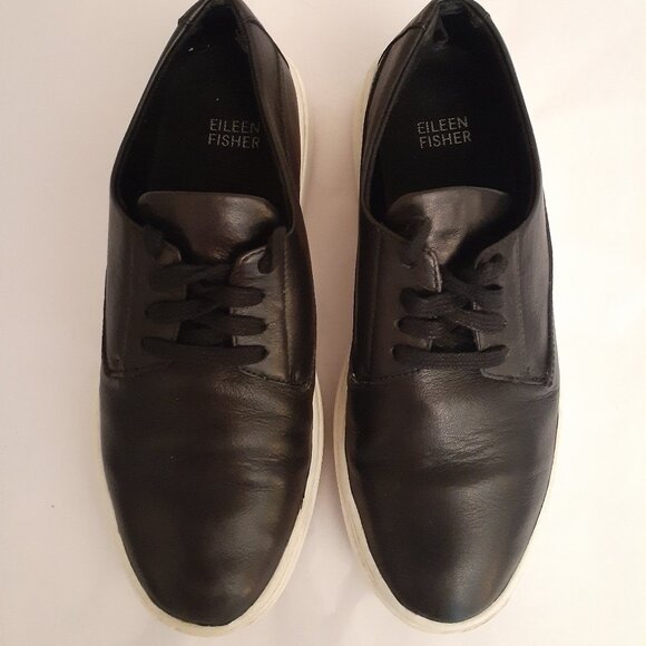 Eileen Fisher Leather Sneakers - Picture 2 of 9